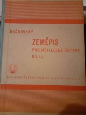 kniha Zeměpis pro učitelské ústavy. Díl druhý, pro II. ročník. - Evropa, Česká grafická Unie 1935