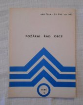 kniha Požární řád obce edice Terč svazek 1, SPO ČSSR - ÚV ČSR 1977