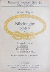 kniha Richard Wagner, Nibelungův prsten II, - Valkýra - Rozbor díla., Fr. A. Urbánek 1916