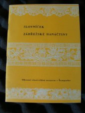 kniha Slovníček zábřežské hanáčtiny, Okresní vlastivědné muzeum 1979