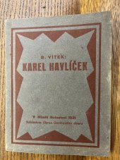 kniha Karel Havlíček, učitel a vychovatel národa, Okresní osvětový sbor 1921