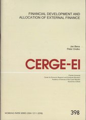 kniha Financial development and allocation of external finance, CERGE-EI 2009