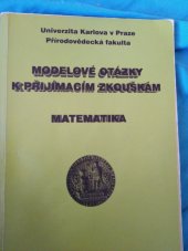 kniha Modelové otázky k přijímacím zkouškám. Matematika, Čermák 2004