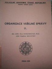 kniha Organizace veřejné správy, Policejní akademie České republiky 2004