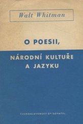 kniha O poesii, národní kultuře a jazyku, Československý spisovatel 1956