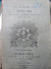 kniha Ataman Usťja Díl I pověst z Povolží., Edvard Grégr 1897