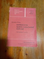 kniha Expresivita slova v současné češtině studie lexikologická a stylistická, Československá akademie věd 1961