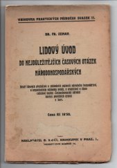 kniha Lidový úvod do nejdůležitějších časových otázek národohospodářských devět lidových přednášek o základních pojmech národního hospodářství, B. Kočí 1926