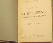 kniha Co jest umění? o Shakespearovi a dramatě, B. Kočí 1924