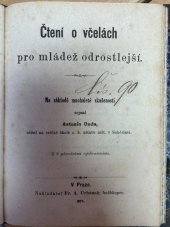 kniha Čtení o včelách pro mládež odrostlejší, Fr. A. Urbánek 1874