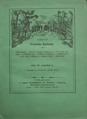 kniha Zábavy myslivecké. Dílu IV. svazeček 1., F. Špatný 1875