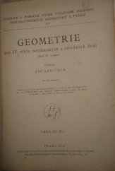 kniha Geometrie pro IV. třídu měšťanských a středních škol (škol II. stupně), Jednota československých matematiků a fysiků 1946