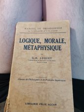 kniha Logique,Morales,metaphysique, Librairie Félix Alcan 1930