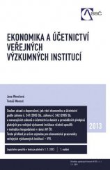 kniha Ekonomika a účetnictví veřejných výzkumných institucí, Academia 2013