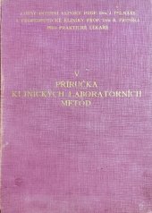 kniha Příručka klinických laboratorních metod, Jaroslav Tožička 1934