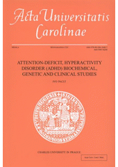 kniha Attention-deficit, hyperactivity disorder (ADHD) biochemical, genetic and clinical studies, Karolinum  2009