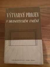 kniha Výtvarný projev v dramatickém umění, Dr. Václav Tomsa 1948