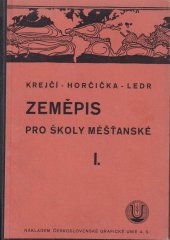 kniha Krejčího zeměpis pro školy měšťanské První stupeň, Česká grafická Unie 1933