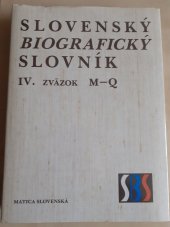 kniha Slovenský biografický slovník IV. - M-Q, Matica slovenská 1989