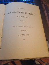 kniha Na frontě u letců román, Česká belletrie 1925