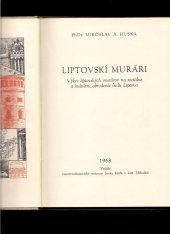 kniha Liptovskí murári Vplyv liptovských murárov na sociálne a kultúrne obrodenie ľudu Liptova, Literárnohistorické múzeum Janka Kráľa 1968