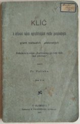 kniha Klíč k určování našich nejrozšířenějších rostlin jevnosnubných planě rostoucích i pěstovaných, R. Promberger 1897