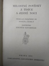 kniha Milostné povídky z Tisíce a jedné noci, Jan Svátek 1930