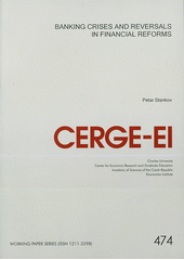 kniha Banking crises and reversals in financial reforms, CERGE-EI 2012