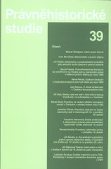 kniha "Současnost a perspektivy právní historie" [materiály z právněhistorického kolokvia ] ze dne 26. října 2005, Karolinum  2007