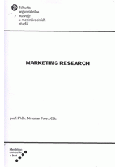 kniha Marketing research, Mendelova univerzita  2012