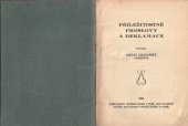 kniha Příležitostné proslovy a deklamace, Ondřej Junek 1935