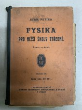 kniha Fysika pro nižší školy střední, Jednota čes. mathematiků 1924