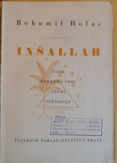 kniha Inšallah jízda Modrého vozu třemi světadíly, Plzákovo nakladatelství 1944