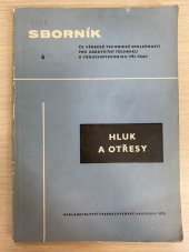 kniha Hluk a otřesy sborník, Československá akademie věd 1959