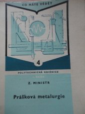 kniha Prášková metalurgie, SNTL 1959