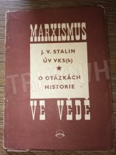 kniha UV VKS(b) O otázkách historie, Svoboda 1950