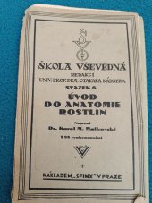 kniha Úvod do anatomie rostlin, Sfinx, Bohumil Janda 1926