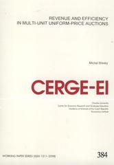 kniha Revenue and efficiency in multi-unit uniform-price auctions, CERGE-EI 2009