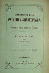 kniha Zkrocení zlé ženy, Nákladem Musea království českého 1872
