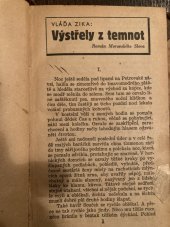 kniha Výstřely z temnot Román Moravského Slova, Moravské Slovo 1929