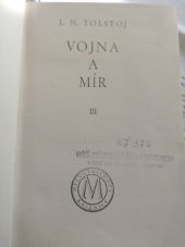 kniha Vojna a mír Díl 3 román., Družstevní práce 1929