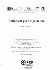 kniha Paliativní péče v geriatrii, Ostravská univerzita v Ostravě 2011