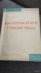 kniha Racionalisace výroby skla, Průmyslové vydavatelství 1951