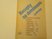 kniha Recepty na dovolenou do Evropy,  Agentura V.P.K. 1992