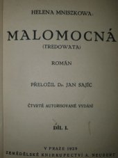 kniha Malomocná = Díl I. [Tredowata]., Alois Neubert 1929