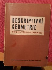 kniha Deskriptivní geometrie pro 3. třídu gymnasií, Státní nakladatelství učebnic 1950