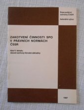 kniha Zakotvení činnosti SPO v právních normách ČSSR, V SPO ČSSR prostřednictvím podniku ČO ČSTV Sportpropag 1987