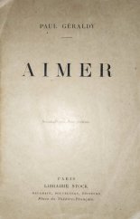 kniha Aimer , Delamain, Boutelleau, Editeurs 1921