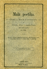 kniha Malá poetika, Winiker 1922