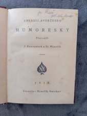 kniha Humoresky, Stanislav Minařík 1919